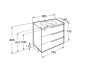 Roca Victoria-N Unik 3 fiókos alsószekrény mosdóval 80 cm, tölgy A855837155