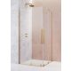 Radaway Furo Gold KDD 110x200 szögletes zuhanykabin ajtó átlátszó üveggel, arany profilszín, balos 101051100901L