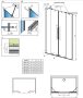 Radaway Furo DWD 150 dupla zuhanyajtó átlátszó üveggel, fekete profilszín 101084135401