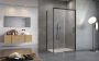 Radaway Idea Black KDS balos zuhanykabin ajtó 100x200 cm átlátszó üveggel, fekete profil 10115100-54-01L