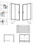 Radaway Premium Pro DWJ jobbos zuhanyajtó 1200x2000 mm átlátszó üveggel, króm 1014120-01-01R