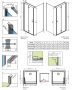 Radaway EOS KDJ B szögletes zuhanykabin 100x80 cm, átlátszó üveg, jobbos kivitel, króm profil 1374430101R