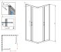 Radaway Premium Plus C zuhanykabin 90x90x190 fabrik üveg, króm profil 304530106N