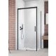RADAWAY Idea Black KDJ 140 B zuhanykabin ajtó, átlátszó üveggel, fekete profilszín, balos 387044-54-01L