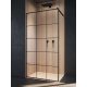 Radaway Modo New Black II Factory Walk-in zuhanyfal 50x200 cm, átlátszó üveg, fekete profil 389054-54-55