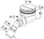 Radaway TurboFlow zuhanytálca szifon, króm TB90P