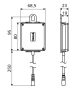 Schell univerzális elemtartó 6 V, matt fekete 015570099