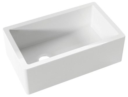 Sapho Kerasan Essex beépíthető kerámia mosogató 76x25,4x45,6 cm, fehér 541101