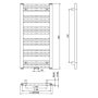 Sapho Bruckner Albrect acél radiátor középső bekötéssel 400x930 mm, króm 600.111.1