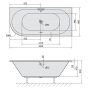 POLYSAN VIVA R Slim akril kád 185x80x47 cm, jobbos / fehér 72129S