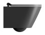 Sapho GSI Kube X fali WC Swirlflush rendszerrel 36x50 cm, DualGlaze bevonattal, matt fekete 941626