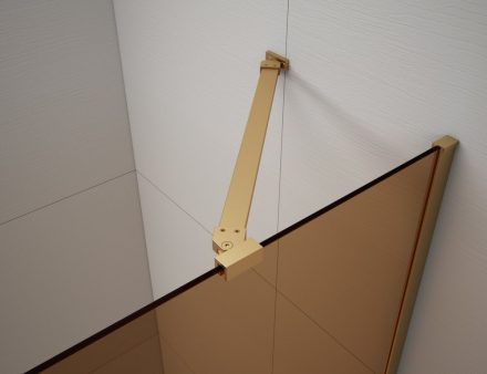 Polysan ESCA Walk-in zuhanyfalhoz sarokmerevítő 900 mm, matt arany ES7846