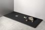 Sapho Gelco Mitia öntött márvány zuhanytálca 140x90 cm, fekete PMC14090