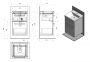 Sapho Theia két fiókos mosdótartó szekrény 46x70x44 cm, ezüst tölgy TH050-1111