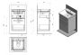 Sapho Theia két fiókos mosdótartó szekrény 46x70x44 cm, rusztik fenyő TH050-1616