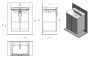 Sapho Theia két ajtós mosdótartó szekrény 56x70x44 cm, rusztik fenyő TH062-1616