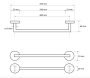 Bemeta Omega fali törölközőtartó 655x55x65 mm, króm 104204042