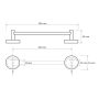 Bemeta Omega fali törölközőtartó 505x55x65 mm, króm 104104022