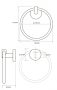 Bemeta Omega törölközőtartó 160x175x65 mm, króm 104204062