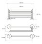 Bemeta Omega fali törölközőtartó polc 550x120x265 mm, króm (104219072) XR421