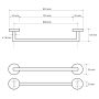 Bemeta Omega egy ágú törölközőtartó 855x55x65 mm, króm XR426