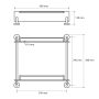 Bemeta Omega dupla üvegpolc 400x380x120 mm, króm 104202122