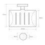 Bemeta Omega szögletes szappantartó 125x55x115 mm, króm 104208082