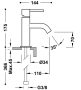 Tres Study Exclusive egykaros mosdó csaptelep, Fekete Bronz 26290301KMB