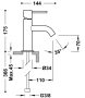 Tres Study Exclusive egykaros mosdó csaptelep, Fehér 26290301TBL