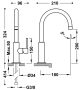 Tres Study Exclusive egykaros magasított mosdó csaptelep, Fekete Bronz 26290402KMB