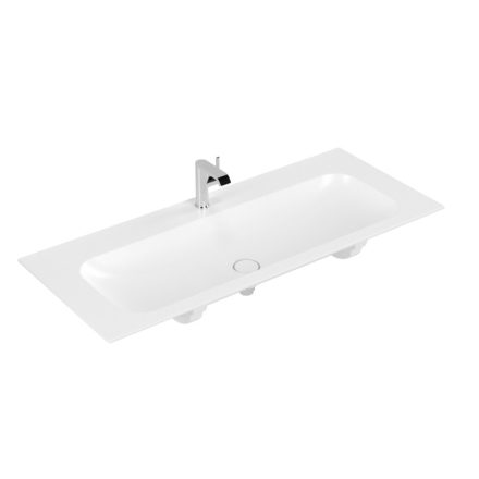 Villeroy & Boch Finion kerámia mosdó 120x50 cm túlfolyó nélkül, CeramicPlus, kőfehér 4164C2RW