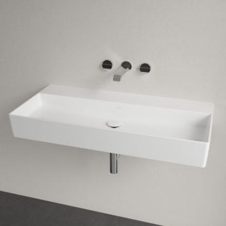 Villeroy & Boch Memento 2.0 Mosdó csaplyuk és túlfolyó nélkül 100x47 cm, Stone White 4A221FRW