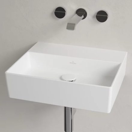 Villeroy & Boch Memento 2.0 Mosdó csapfurat és túlfolyó nélkül 50x42 cm, stone white 4A225FRW