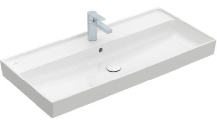 Villeroy & Boch Collaro Beépíthető mosdó 100x47 cm, csiszolt alsó felület, alpin fehér 4A331G01