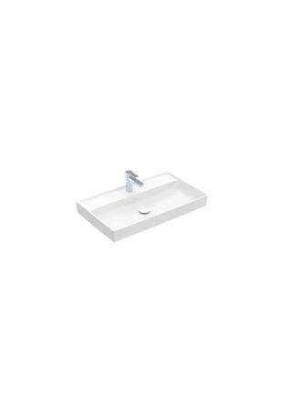 Villeroy & Boch Collaro Beépíthető mosdó 80x47 cm, túlfolyó nélkül, alpin fehér 4A338101