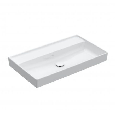 Villeroy & Boch Collaro Beépíthető mosdó 80x47 cm, csapfurat és túlfolyó nélkül, alpin fehér 4A338301