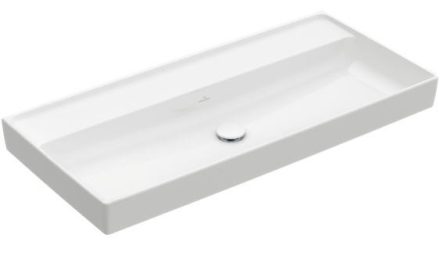 Villeroy & Boch Collaro Beépíthető mosdó 100x47 cm, CeramicPlus felület, csaplyuk és túlfolyó nélkül, alpin fehér 4A33A3R1