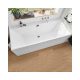 Villeroy & Boch Collaro Beépíthető egyenes fürdőkád 160x75 cm, króm le és túlfolyóval, stone white UBA160COR2DV-RW