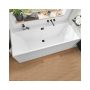 Villeroy & Boch Collaro Beépíthető egyenes fürdőkád 170x75 cm, matt fekete le és túlfolyóval, stone white UBA170COR2NV-RW