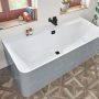 Villeroy & Boch Collaro Falhoz építhető balos akril fürdőkád 180x80 cm, matt fekete le és túlfolyóval UBA180COR9CLBCVN01