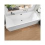 Villeroy & Boch Collaro Beépíthető egyenes fürdőkád 190x90 cm, arany színű le és túlfolyóval, stone white UBA199COR2JV-RW