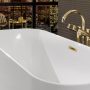 Villeroy & Boch Finion szabadonálló fürdőkád 170x70 Gold Design gyűrűvel, Emotion funkcióval, kőfehér UBQ177FIN7A300V1RW​