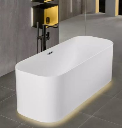 Villeroy & Boch Finion Quaryl fürdőkád 170x70 kádtöltővel, Emotion funkcióval Chrome, fehér UBQ177FIN7N100V301