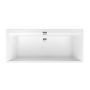 Villeroy & Boch Squaro Edge 12 beépíthető Quaryl fürdőkád 180x80 cm, alpesi fehér UBQ180SQE2DV-01